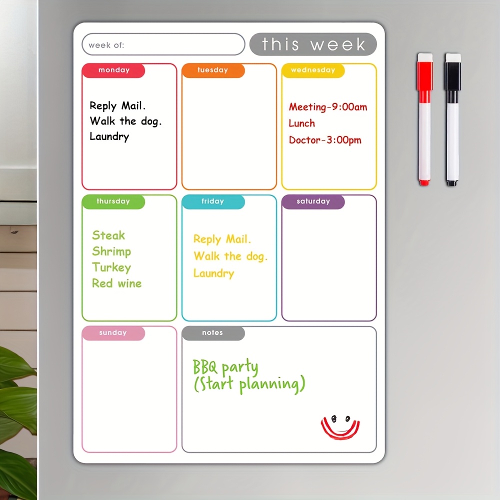 Magnetic Weekly Planner Erasab - Meal Prep Weekly review and price