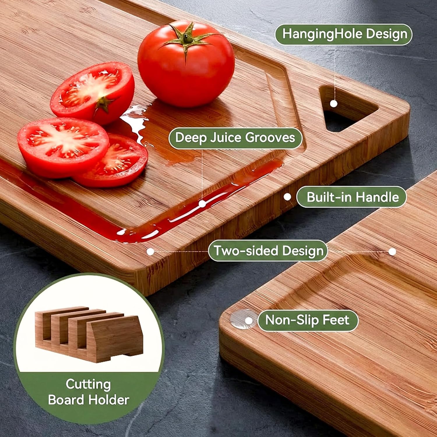 Bamboo Cutting Boards for Kitc - Meal Prep Juice review and price
