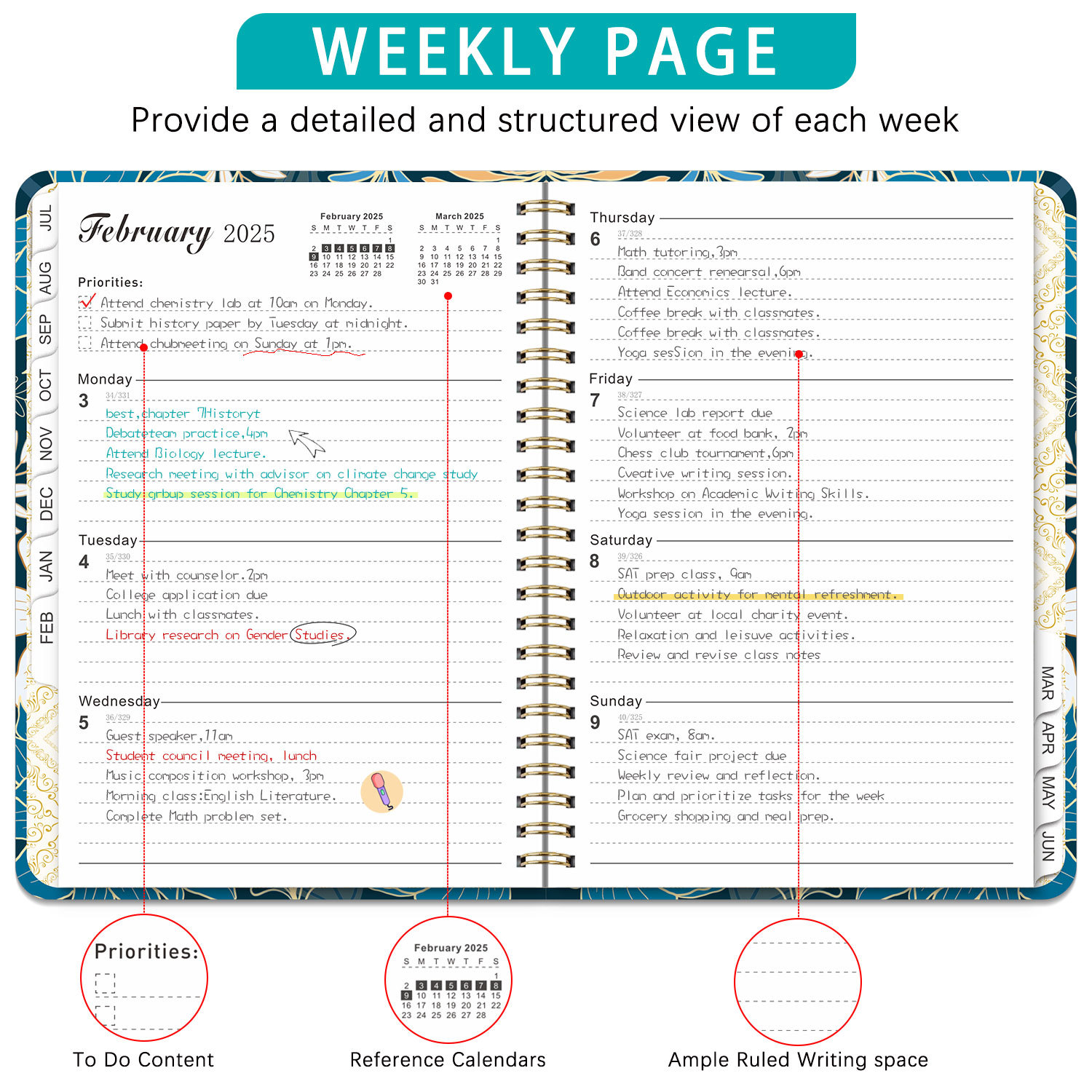 Bview Art 2025 Weekly Planner  - Meal Prep Weekly review and price
